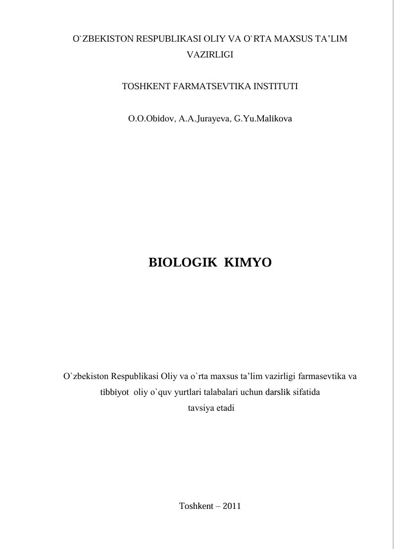 BIOLOGIK  KIMYO