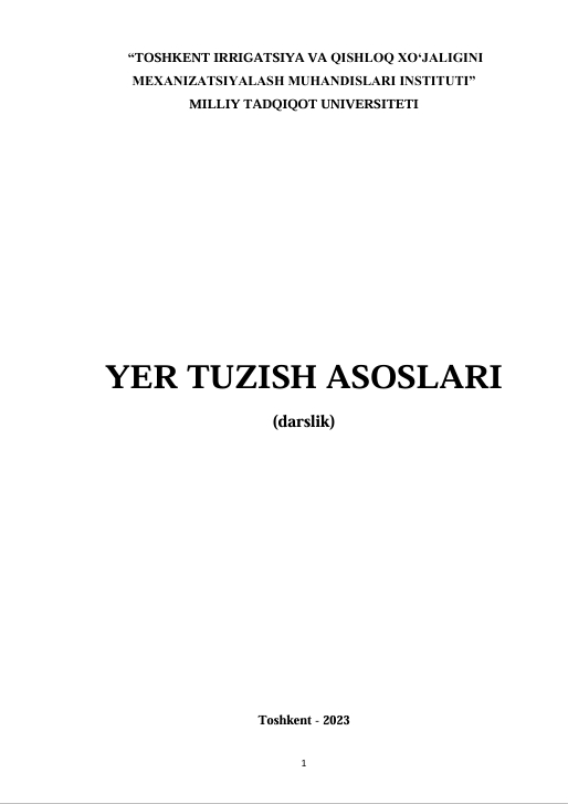YER TUZISH ASOSLARI