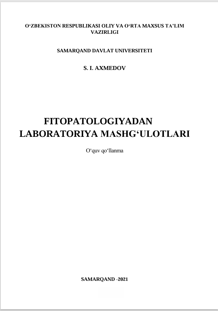 FITOPATOLOGIYADAN   LABORATORIYA MASHG„ULOTLARI