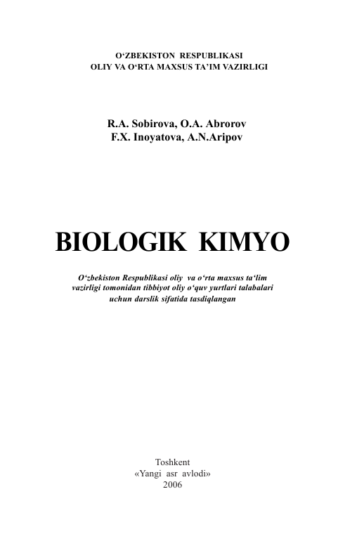 BIOLOGIK  KIMYO