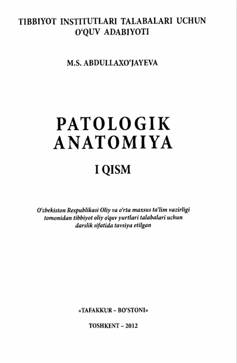 PATOLOGIK  ANATOMIYA I