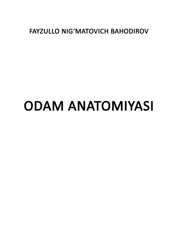 ODAM ANATOMIYASI