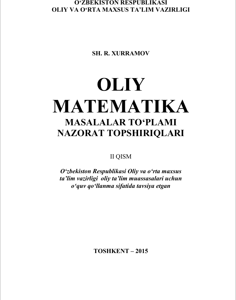 OLIY   MATEMATIKA