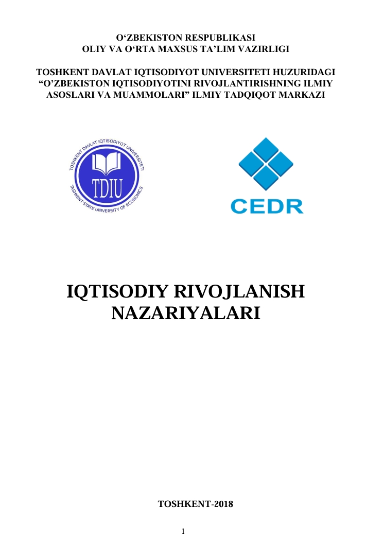 IQTISODIY RIVOJLANISH  NAZARIYALARI