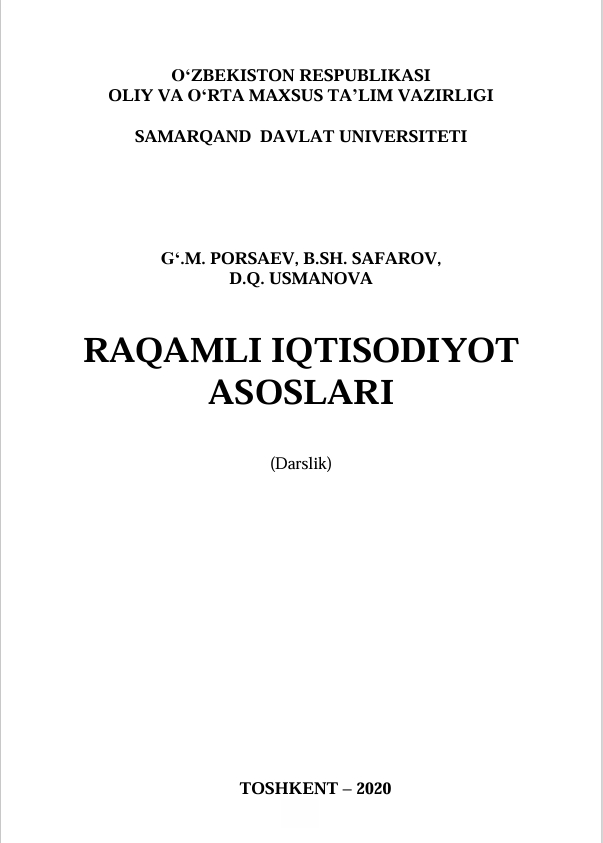 RAQAMLI IQTISODIYOT   ASOSLARI