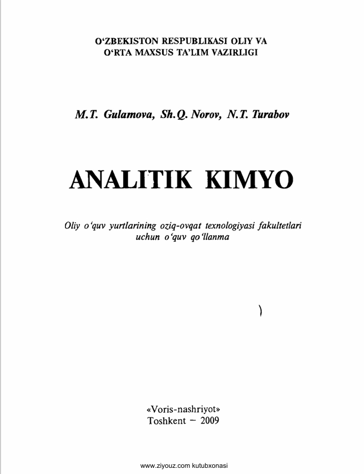 ANALITIK KIMYO
