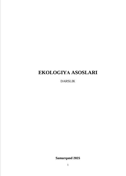 EKOLOGIYА ASOSLARI