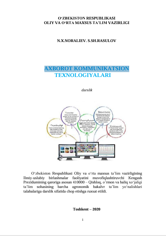 AXBOROT KOMMUNIKATSION  TEXNOLOGIYALARI
