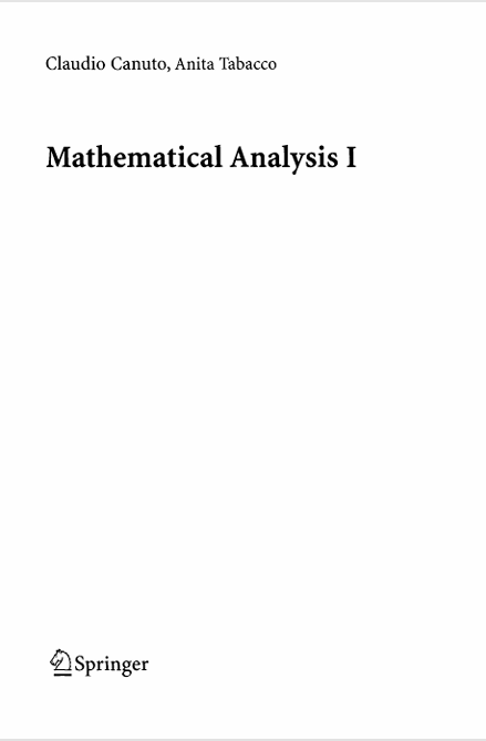 Mathematical Analysis I