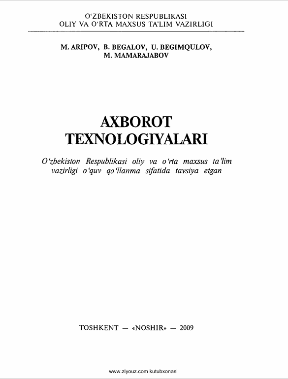 Axborot Texnologiyalari