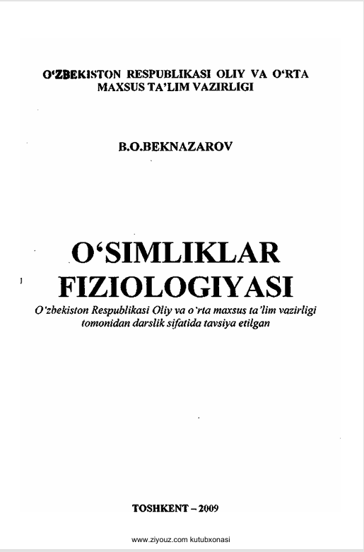 O'simliklar fiziologiyasi