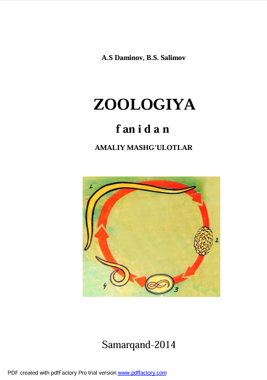 ZOOLOGIYA  f an i d a n  AMALIY MASHG’ULOTLAR